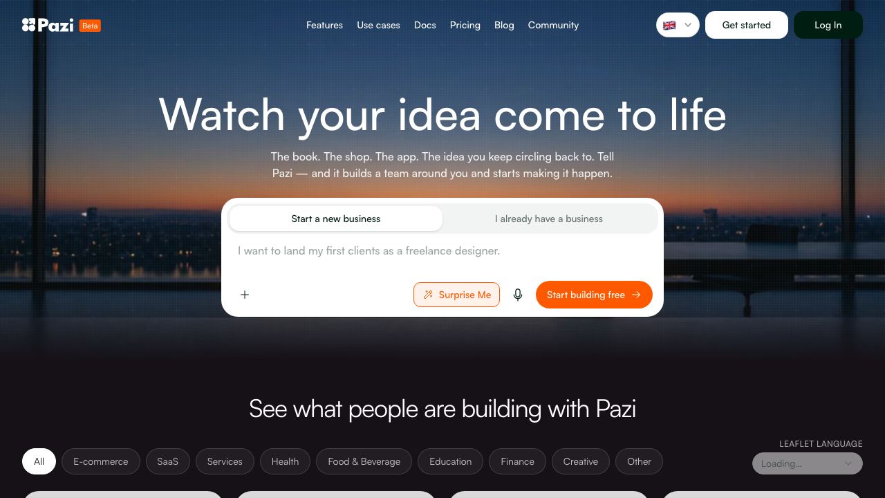 Pythagora website screenshot