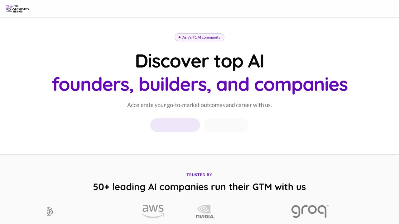 The Generative Beings 网站截图