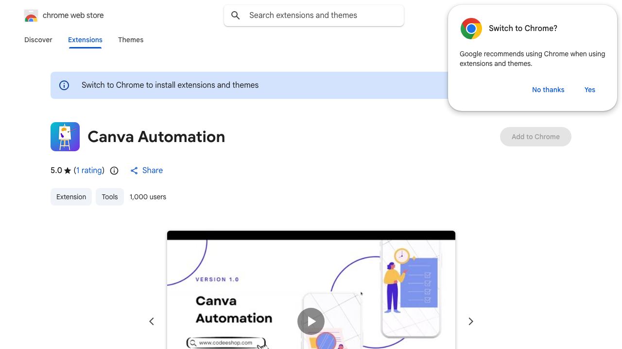 Canva Automation 网站截图