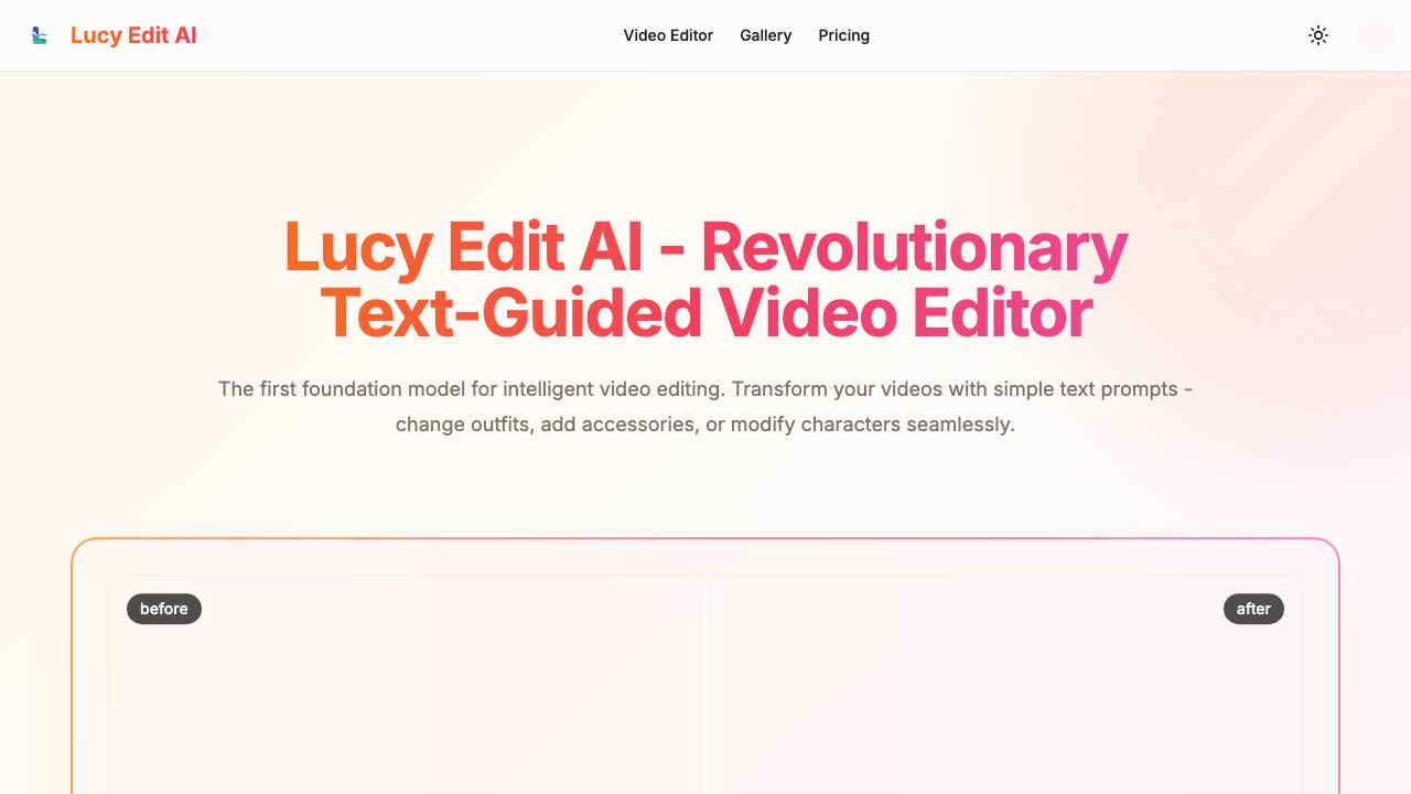 Lucy Edit AI 网站截图