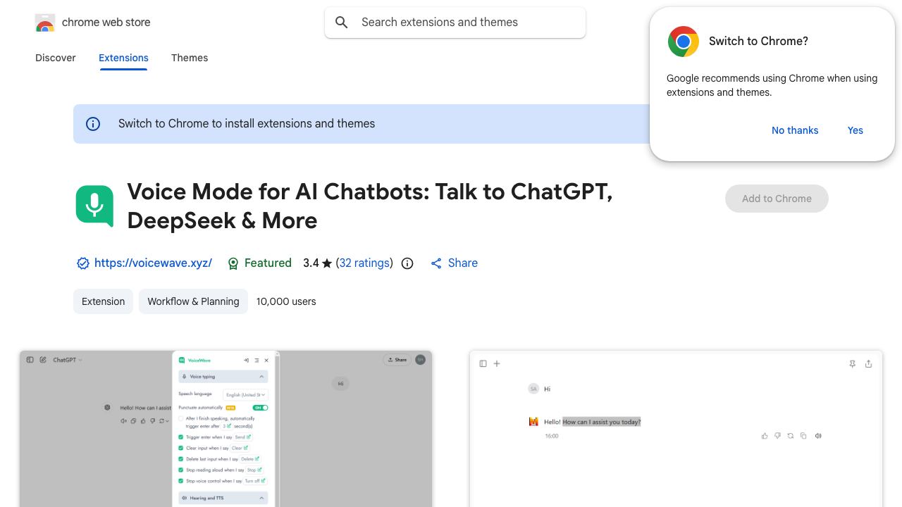 Voice Control for ChatGPT 网站截图
