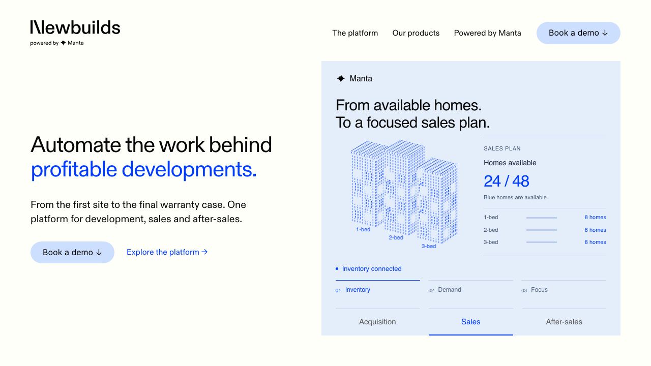 Marketer website screenshot