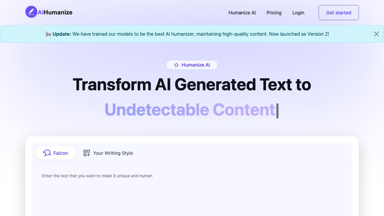AI Humanize 网站截图
