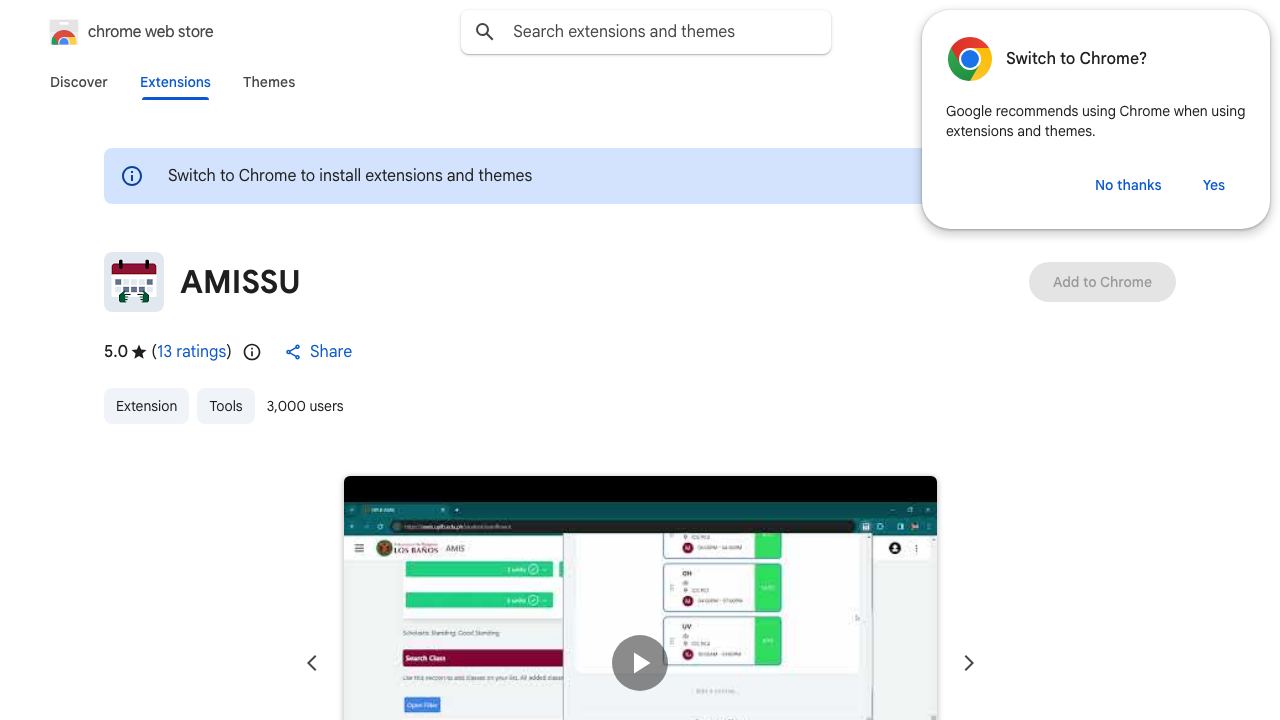 AMISSU 网站截图