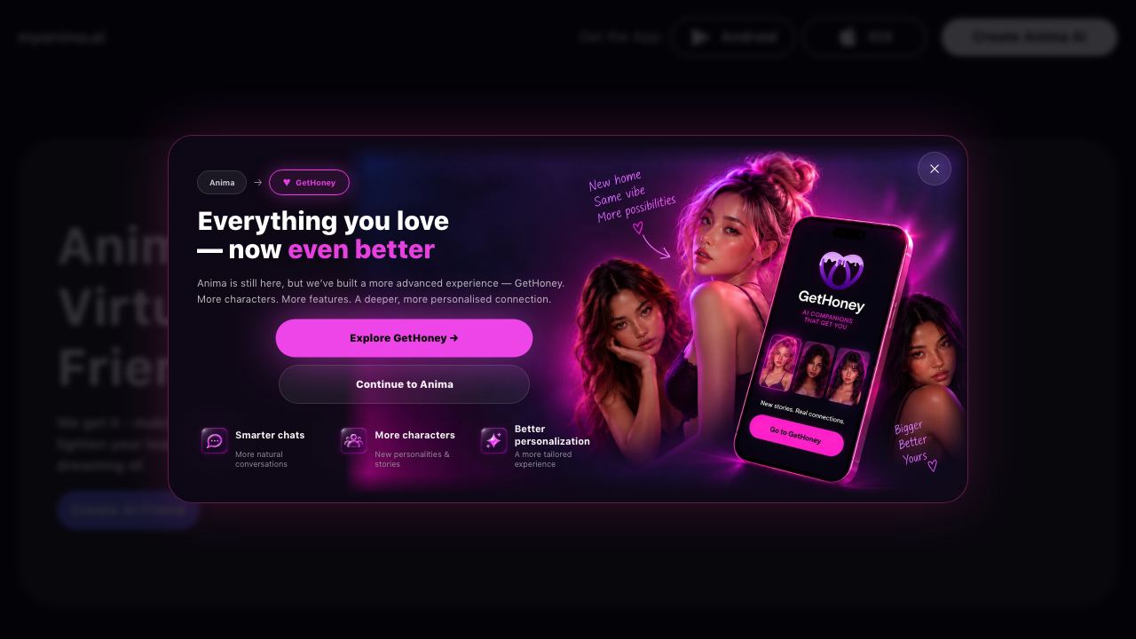 Anima website screenshot