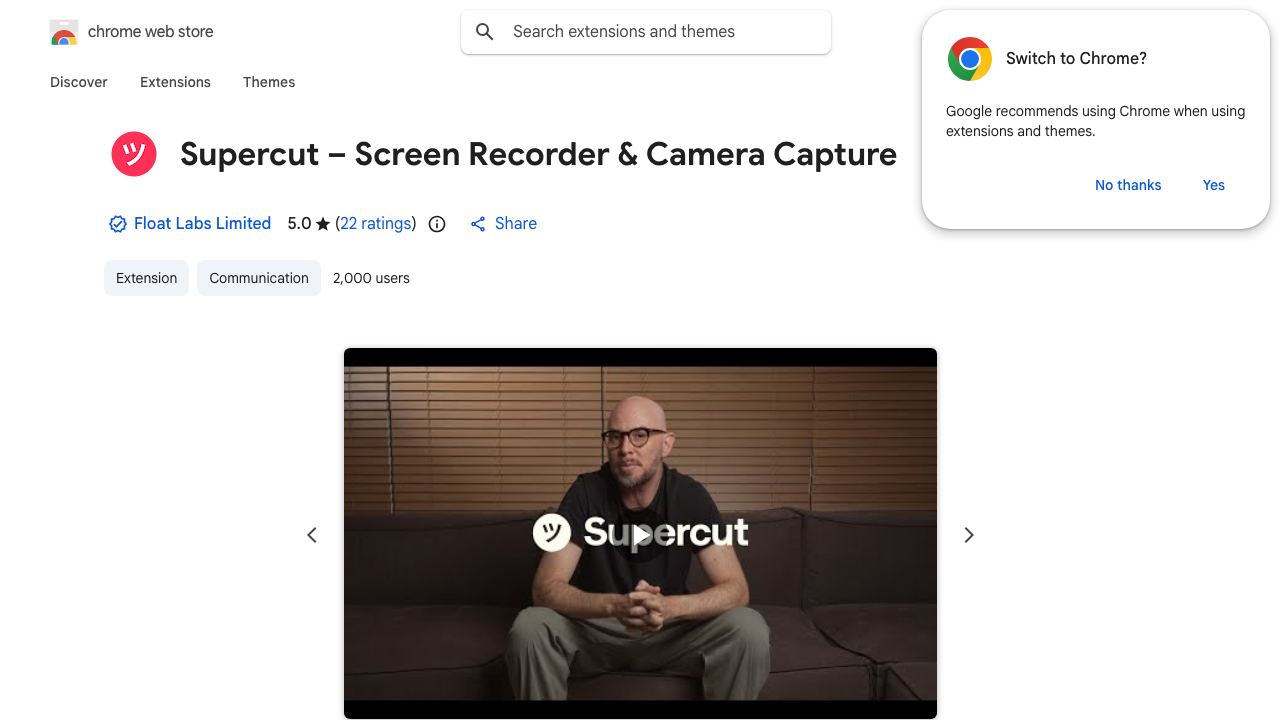 Supercut – Screen Recorder & Camera Capture 网站截图