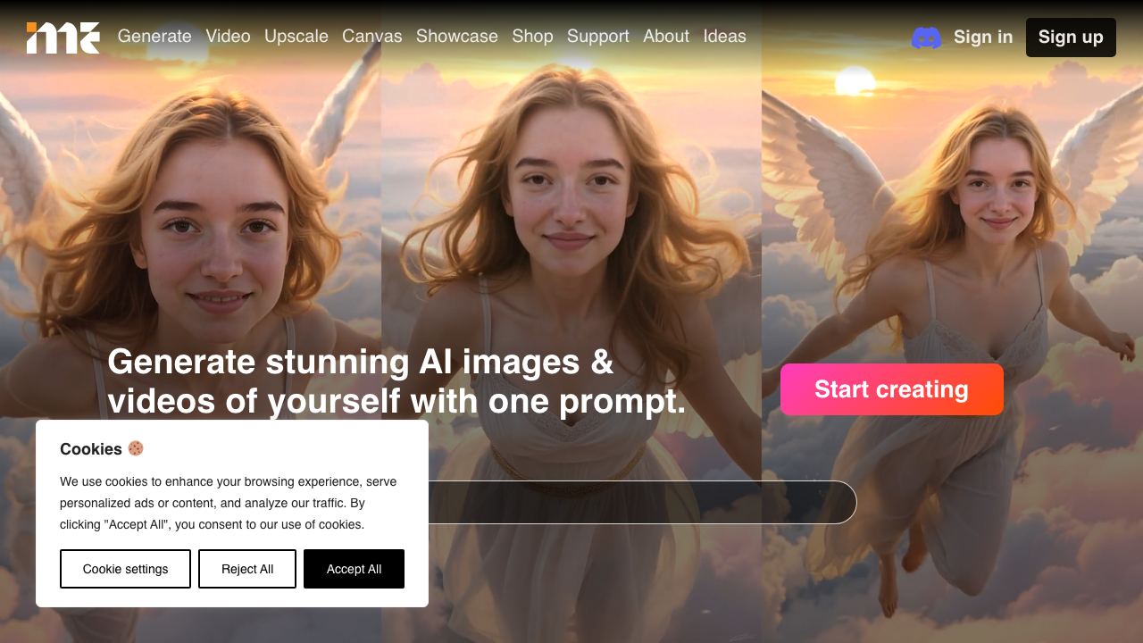 Imagine Me 网站截图