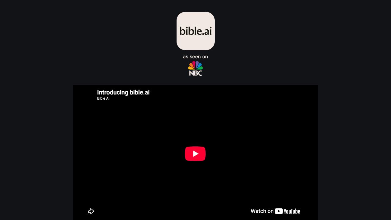 Bible Ai 网站截图