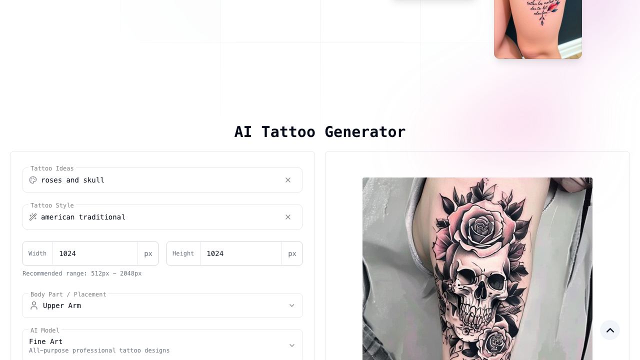TattooGen 网站截图