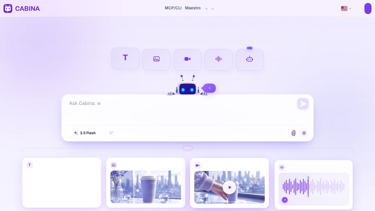 Cabina.AI 网站截图