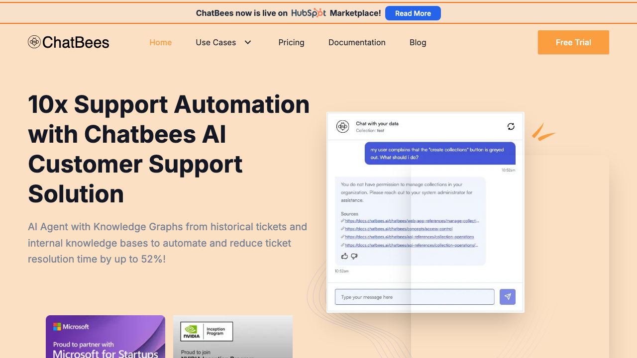ChatBees.AI 网站截图
