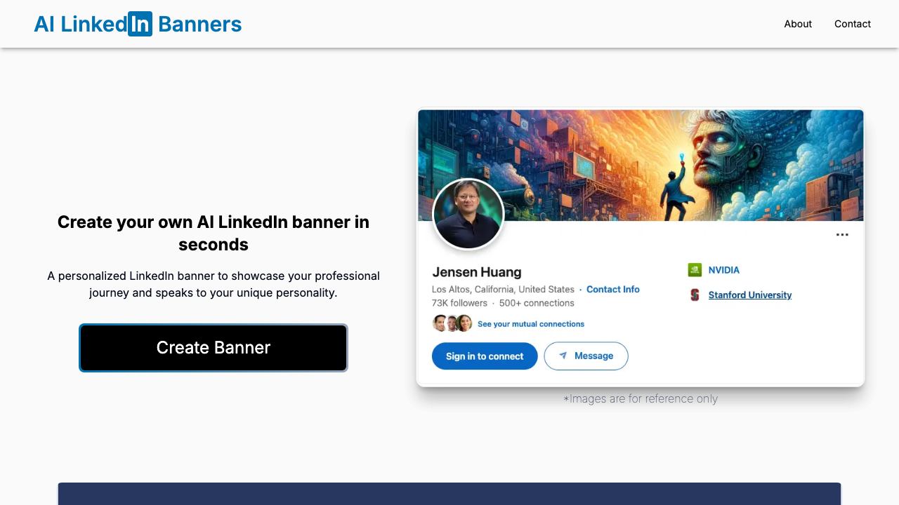 AI LinkedIn Banners 网站截图