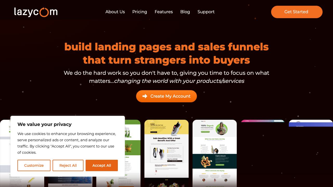 Lazycom-Smart Marketing Automations 网站截图