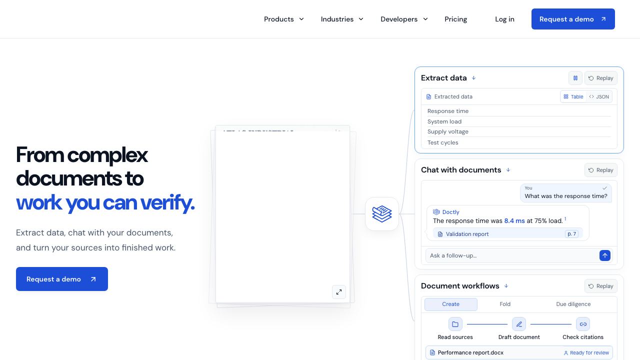Doctly AI website screenshot