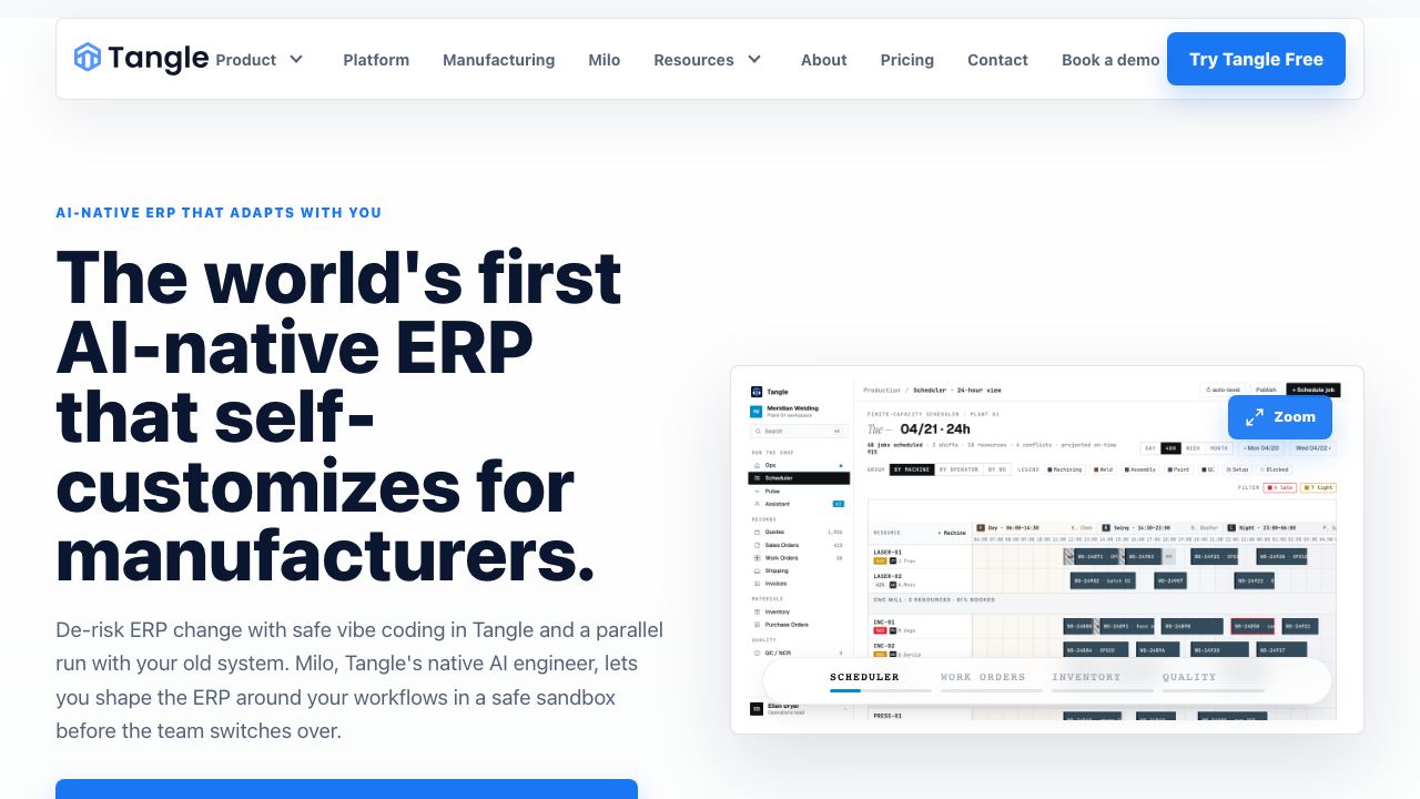 Tangle.io website screenshot