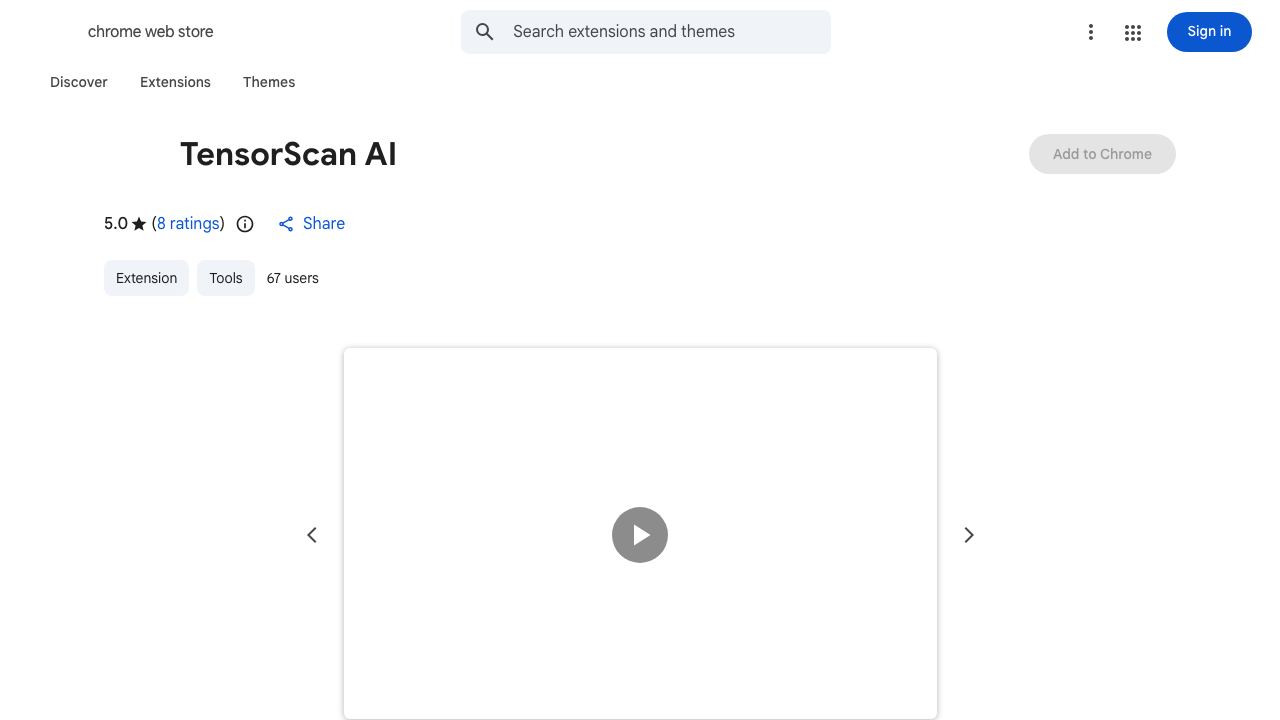 TensorScan AI 网站截图