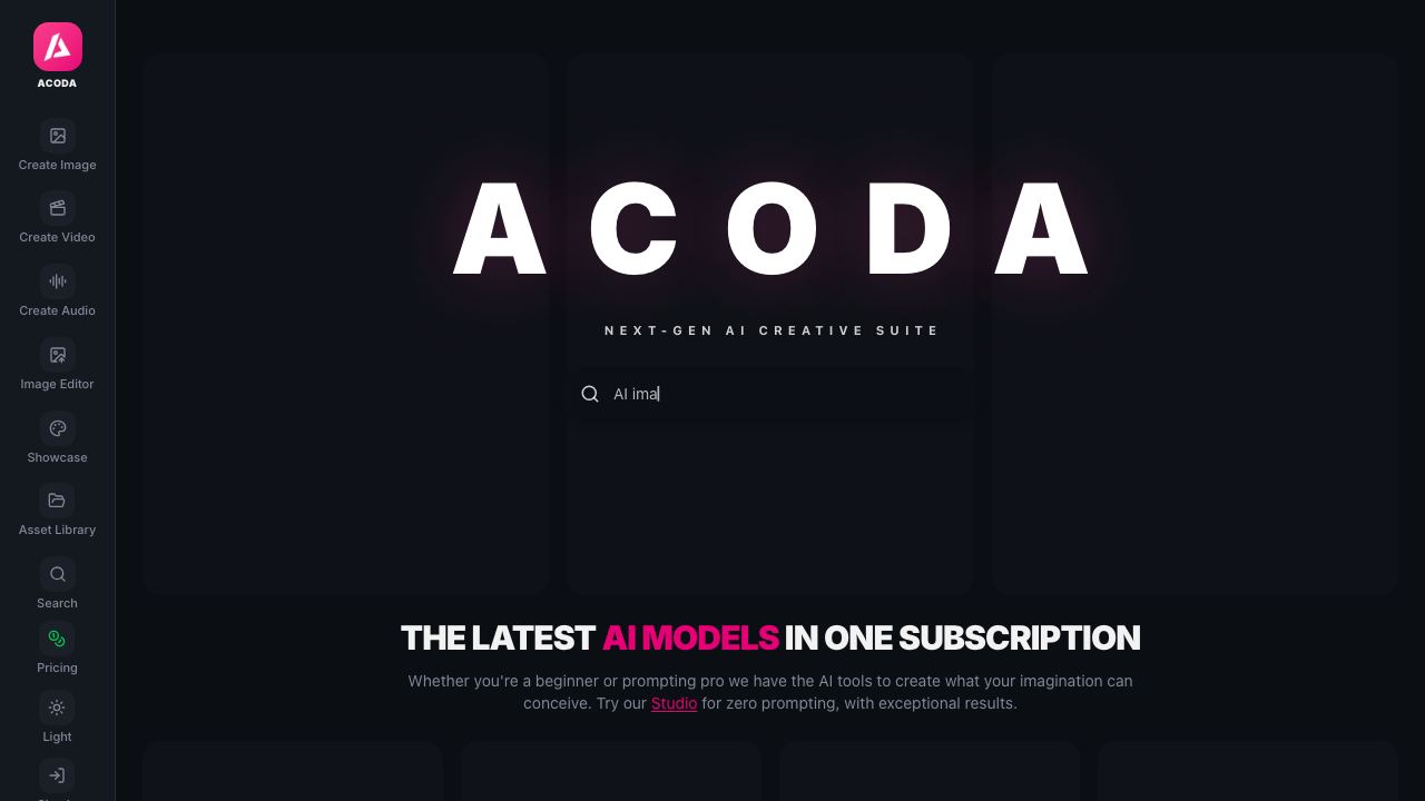 ACODA 网站截图