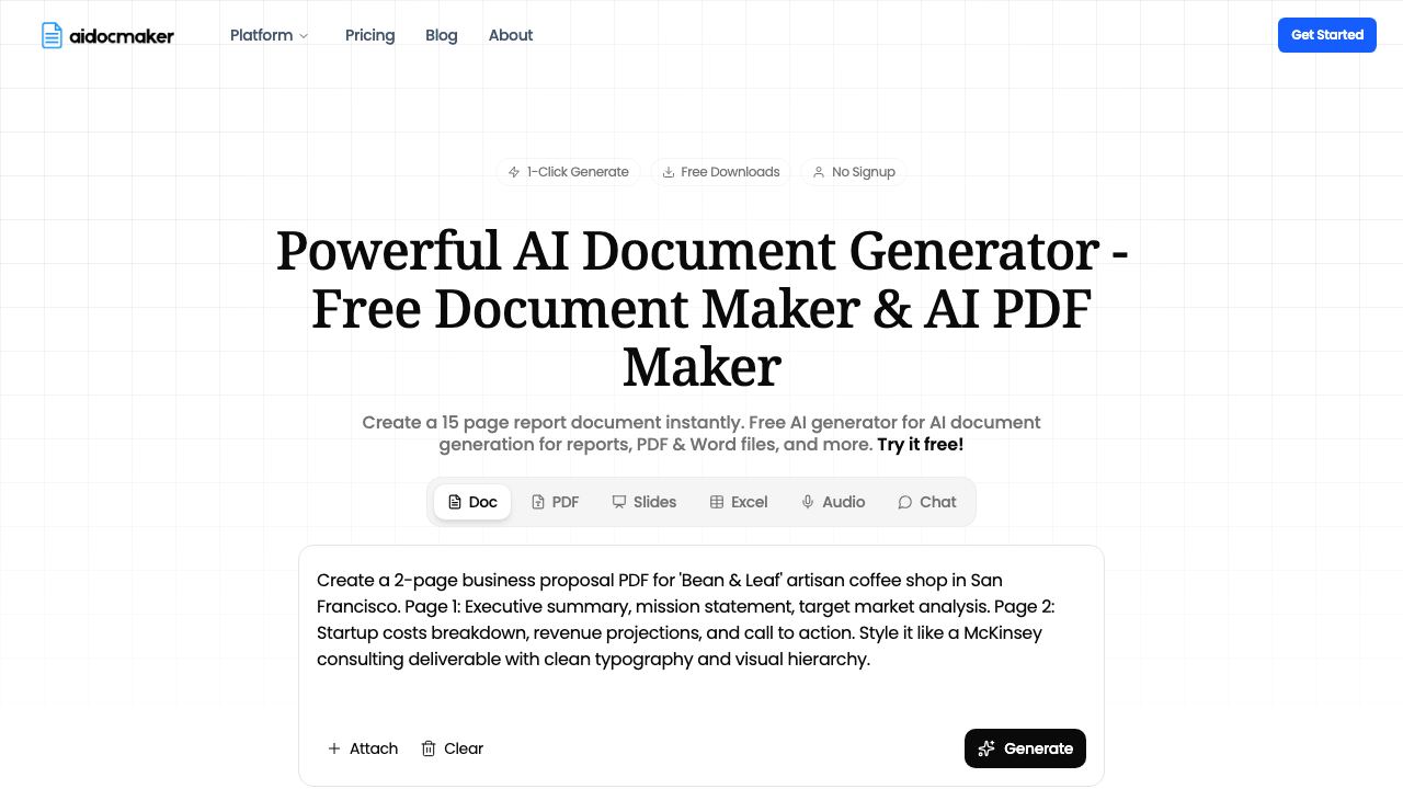 aidocmaker.com 网站截图