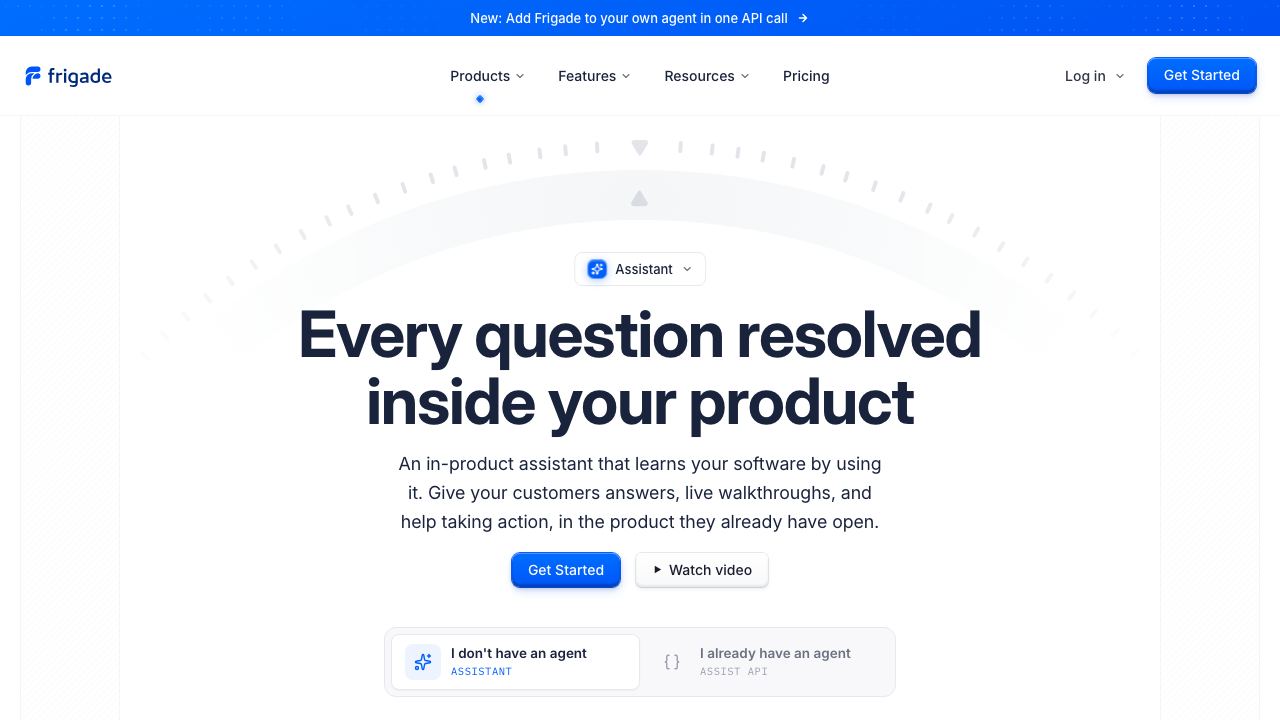 Frigade website screenshot