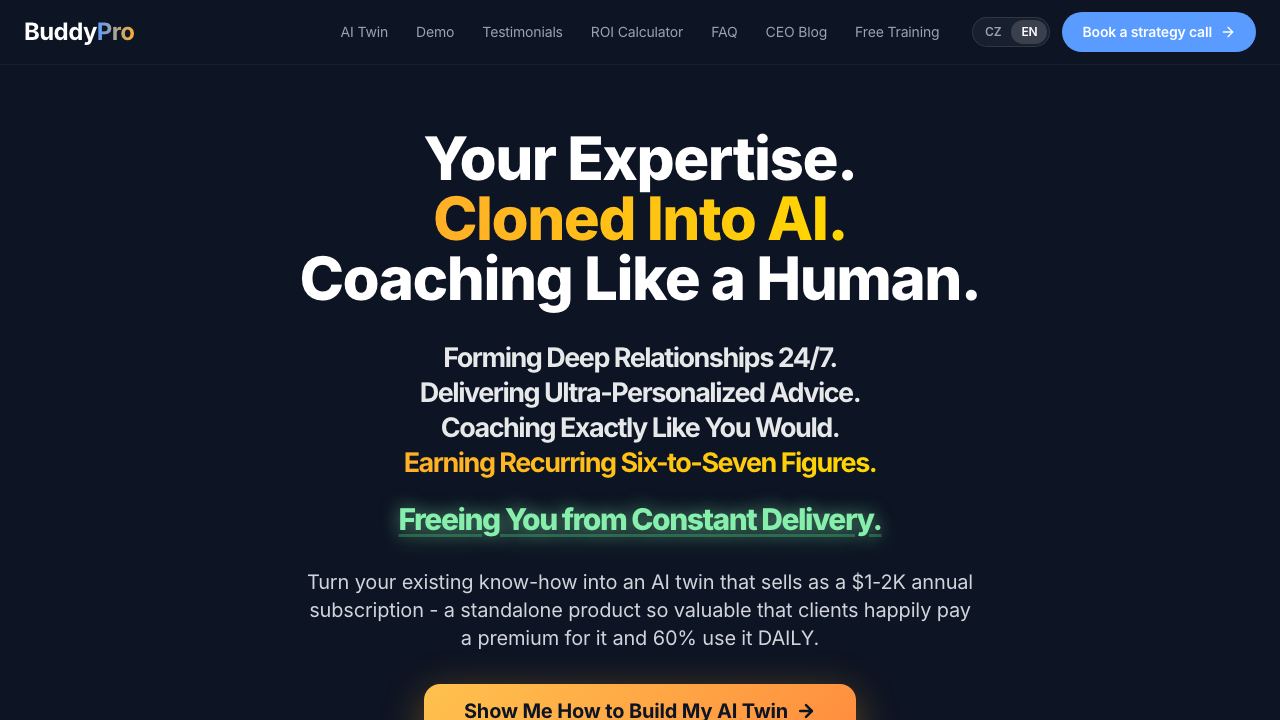 BuddyPro website screenshot