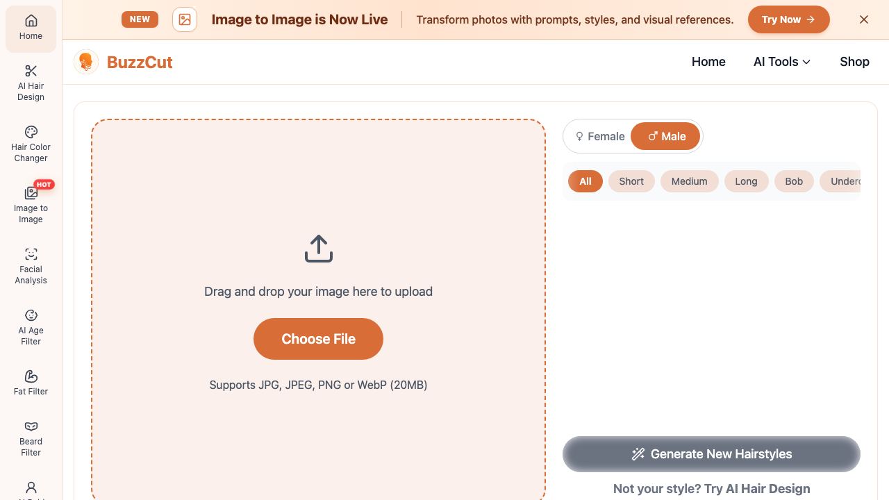 buzz-cut website screenshot