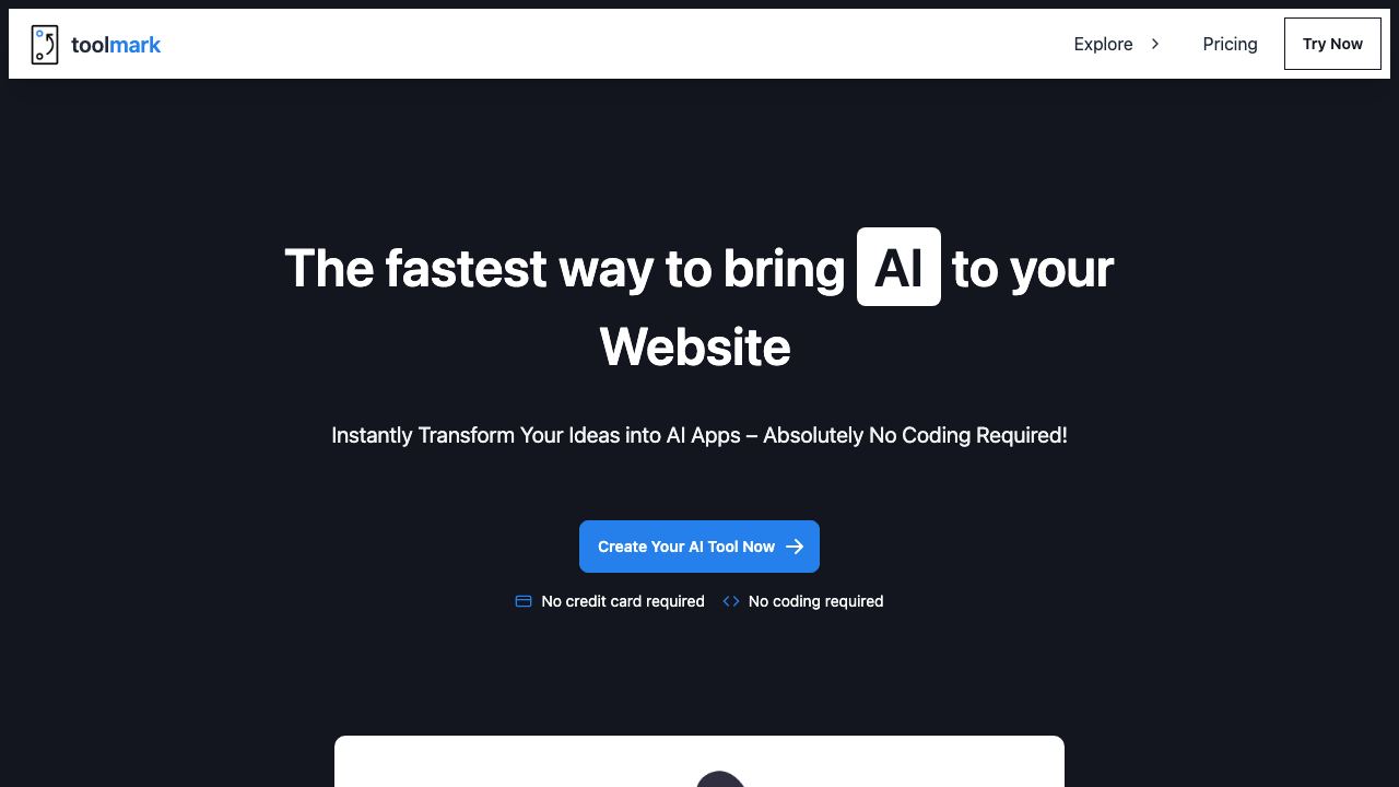 toolmark.ai website screenshot