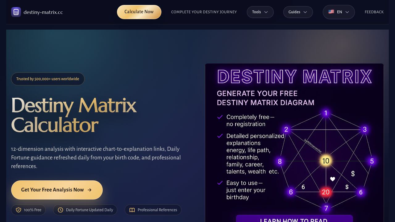Destiny Matrix website screenshot