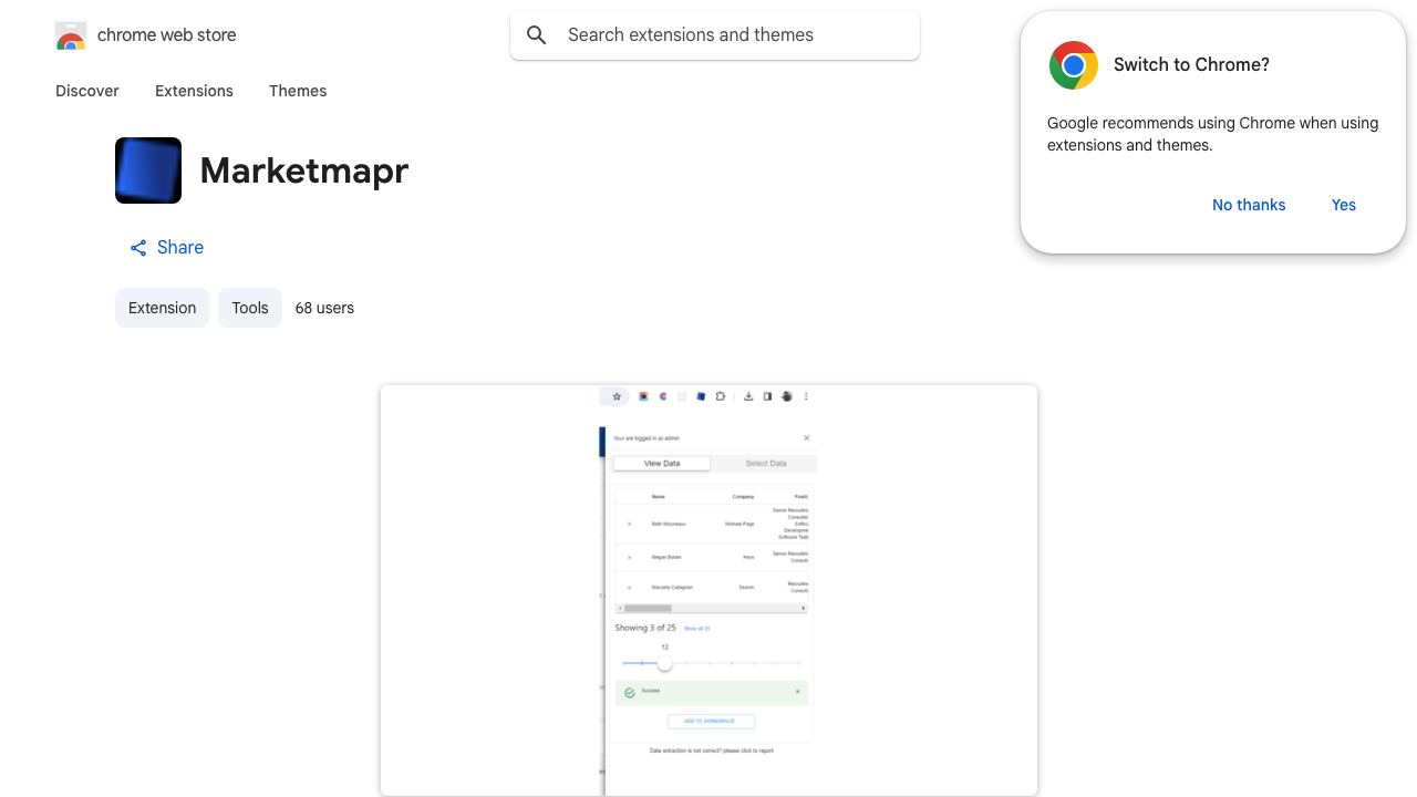 Marketmapr 网站截图