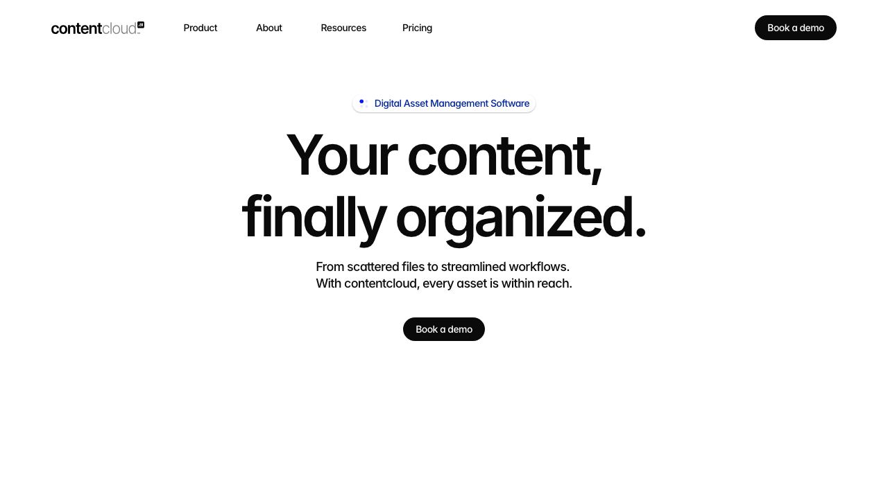 contentcloud website screenshot
