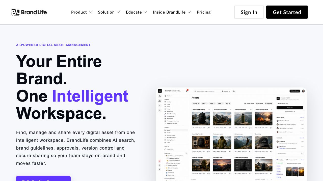 BrandLife 网站截图