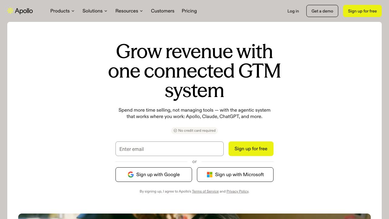 Apollo website screenshot
