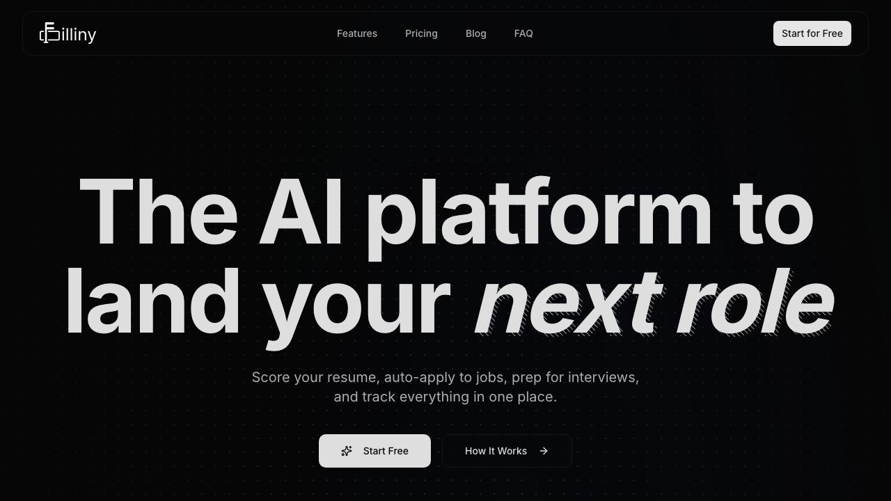 Filliny website screenshot