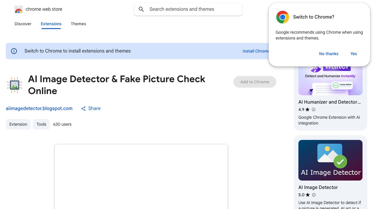 AI Image Detector & Fake Picture Check Online 网站截图