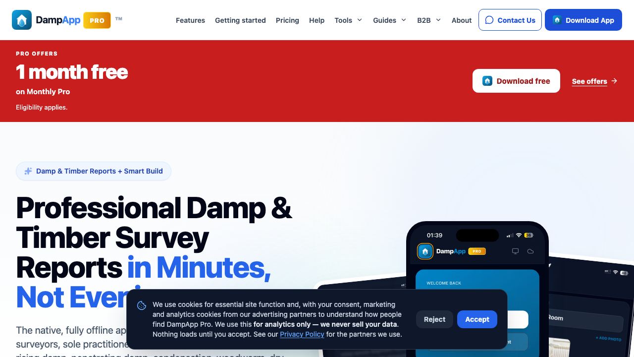 DampApp Pro 网站截图