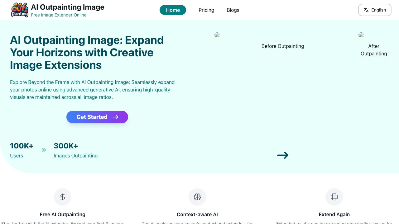 AI Outpainting Image 网站截图