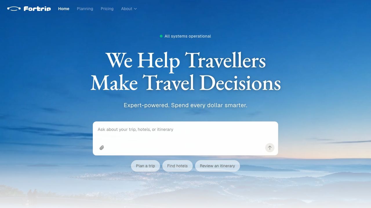 FortripAI website screenshot