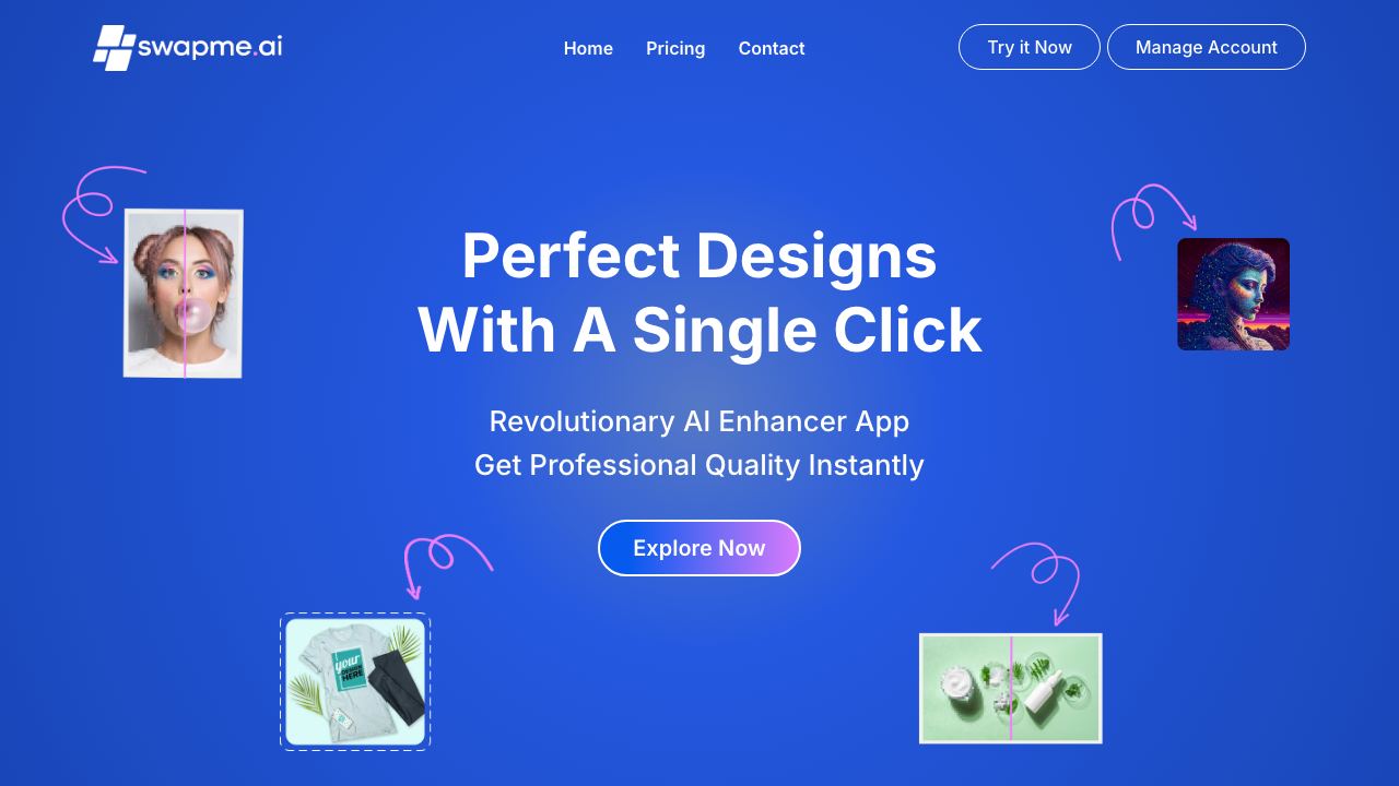 swapme.ai website screenshot