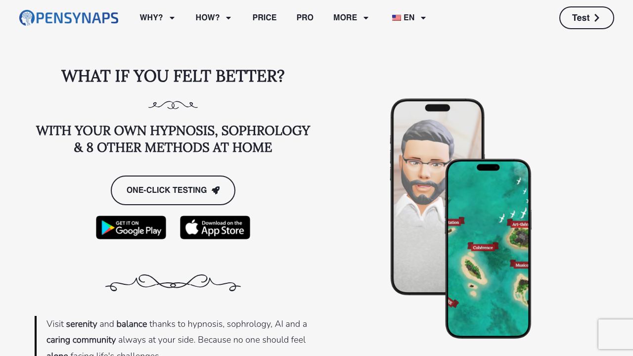 OpenSynaps AI - Your safe place, never feel alone anymore 网站截图