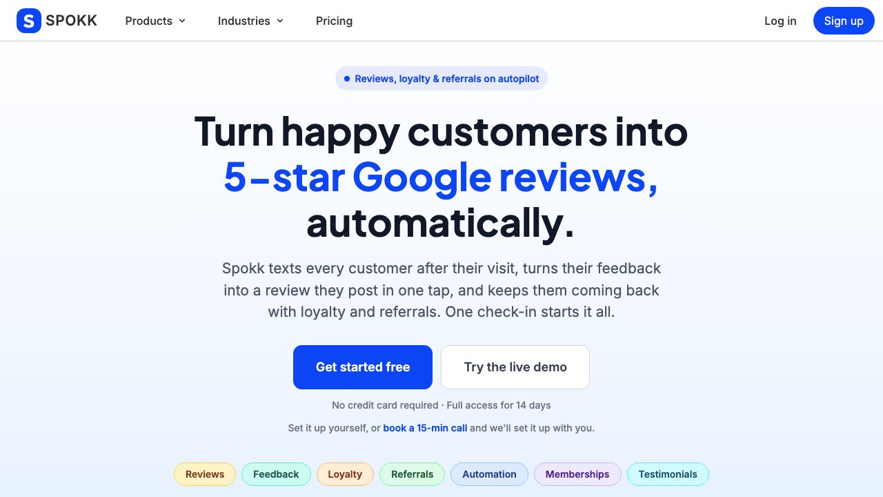 Spokk website screenshot