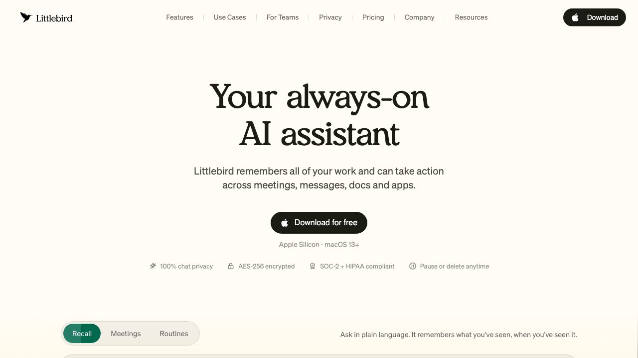 Littlebird 网站截图