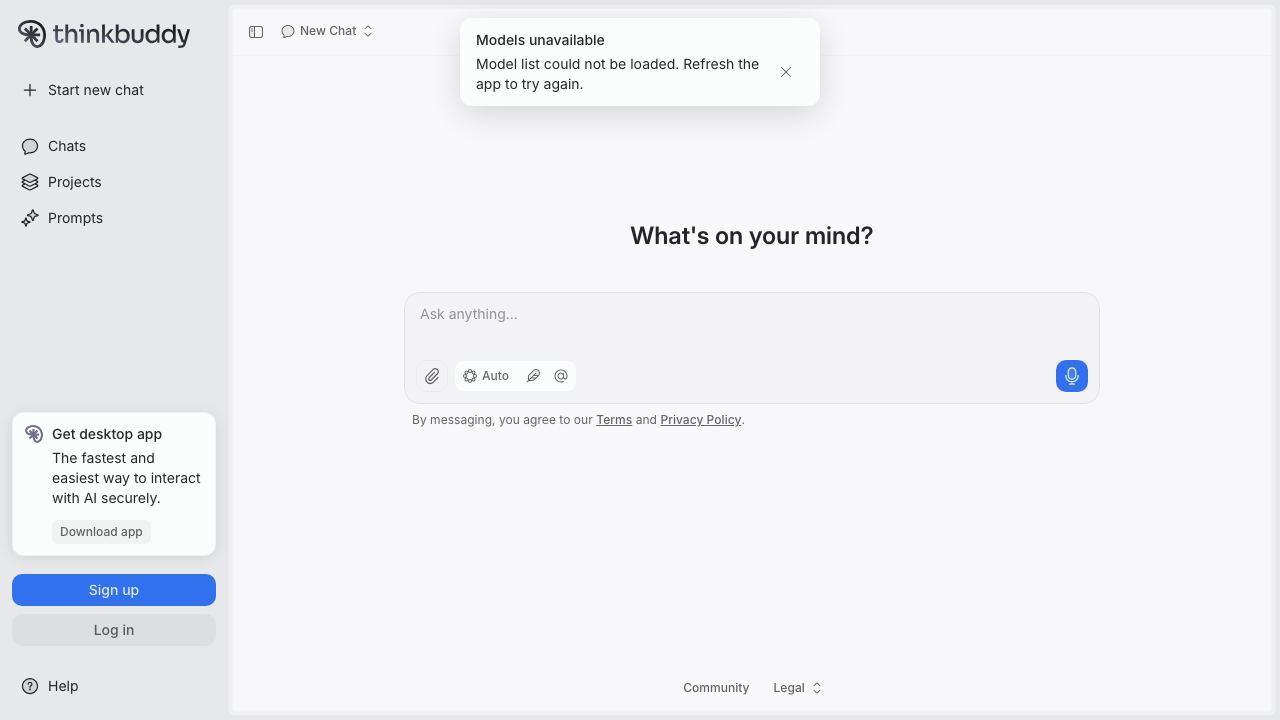 Thinkbuddy 网站截图