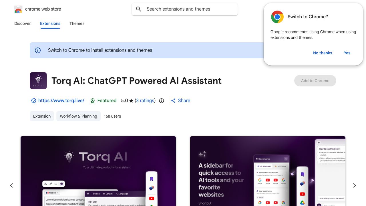 Torq AI: ChatGPT Powered AI Assistant 网站截图