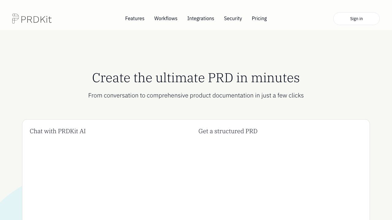 PRDKit website screenshot