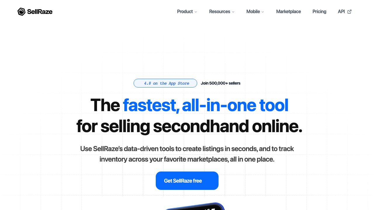 SellRaze 网站截图