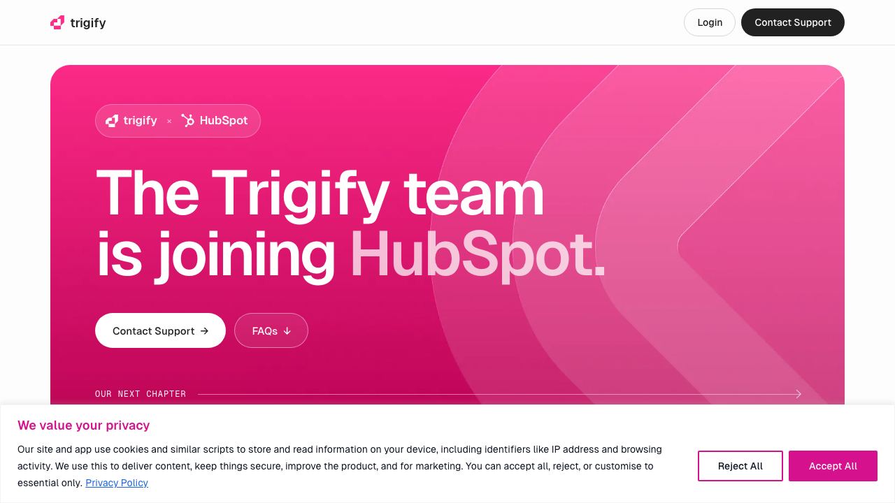 Trigify website screenshot
