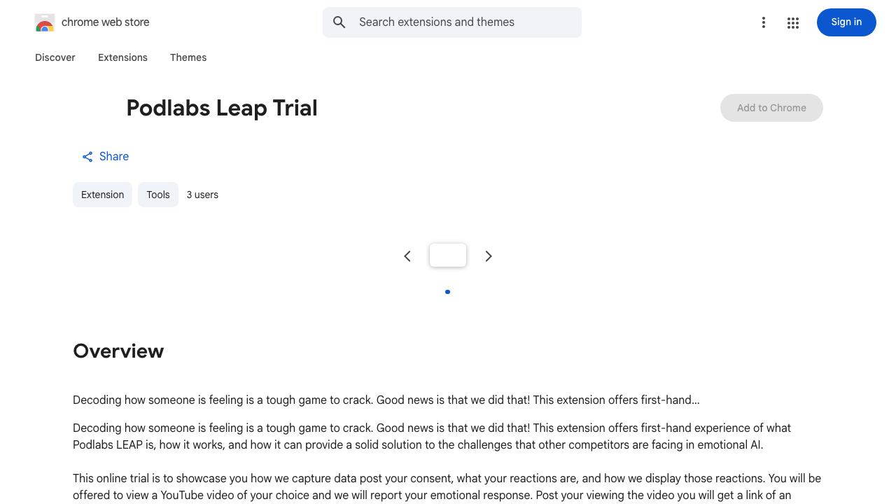 Podlabs Leap Trial 网站截图