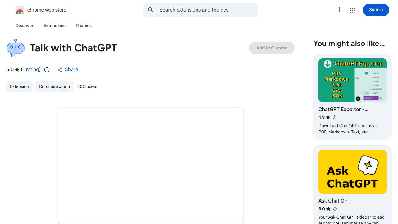 Talk with ChatGPT website screenshot