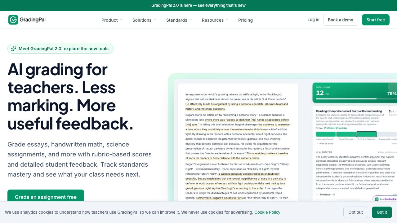 GradingPal website screenshot