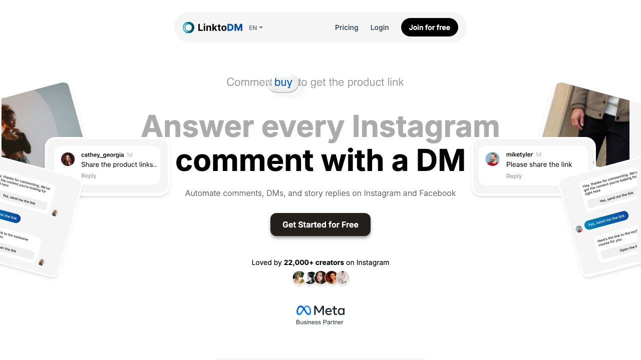 LinktoDM 网站截图