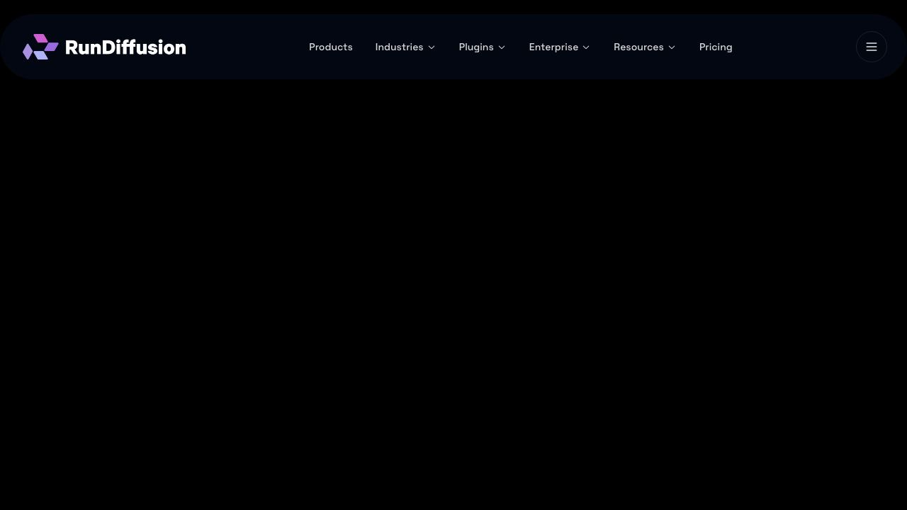 RunDiffusion 网站截图